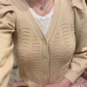 Chic Beige Women's Cardigan
